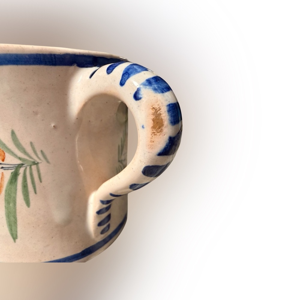 Vintage Henriot Quimper Hand Painted Faience Mug Breton Figure France - Picture 6 of 7